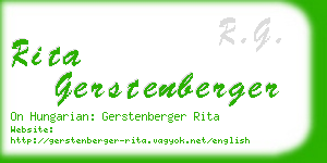 rita gerstenberger business card